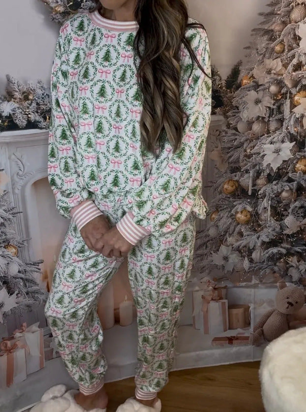Women's Christmas Print Pajama Set
