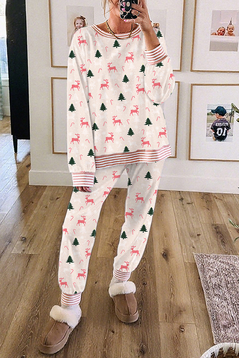 Women's Christmas Print Pajama Set