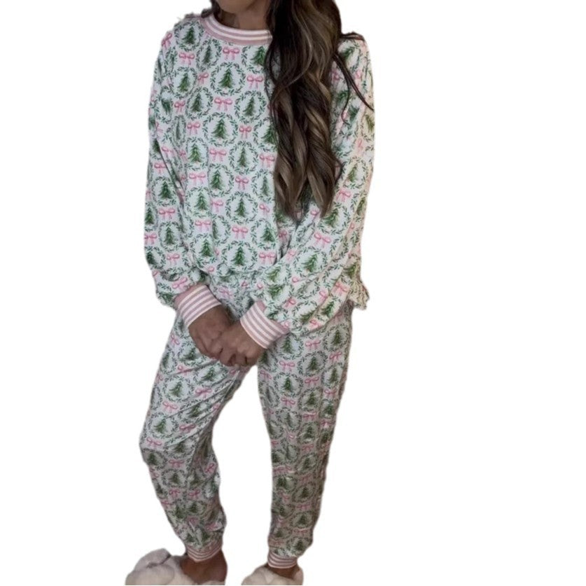 Women's Christmas Print Pajama Set