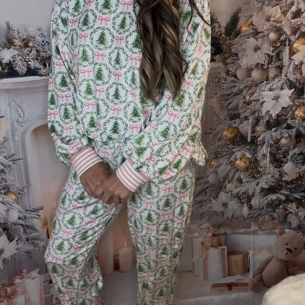 Women's Christmas Print Pajama Set